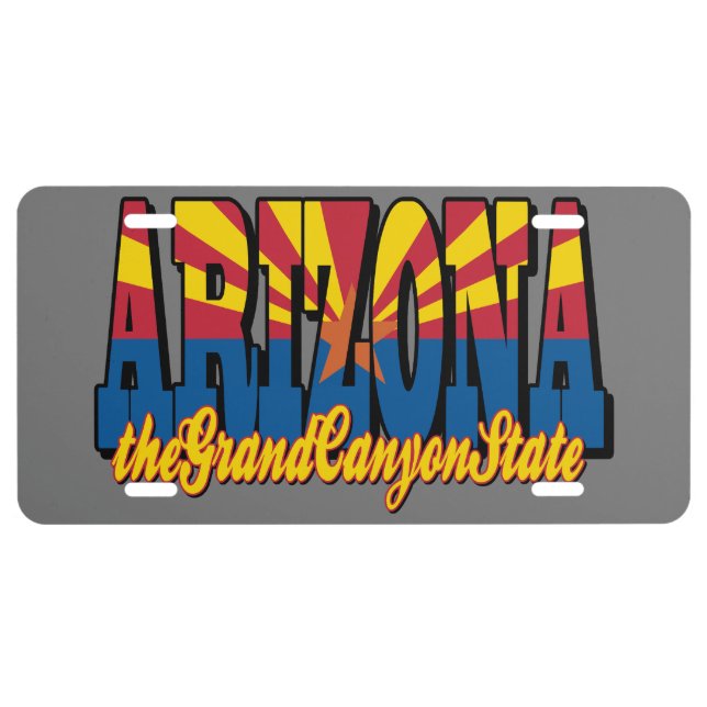 Arizona Grand Canyon State License Plate (Front)