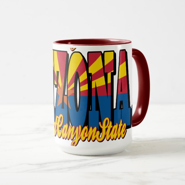 Arizona Grand Canyon State Tiled Across Mug (Front Right)