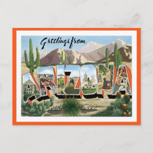 Arizona Greetings From US States Postcard