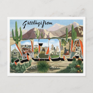 Arizona Greetings From US States Postcard