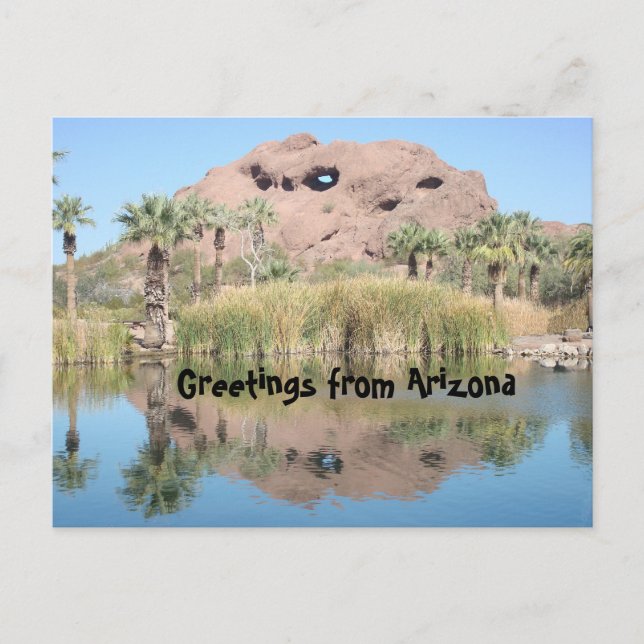 Arizona Greetings Phoenix Landmark Mountain Postcard (Front)