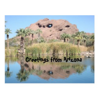 Arizona Greetings Phoenix Landmark Mountain Postcard