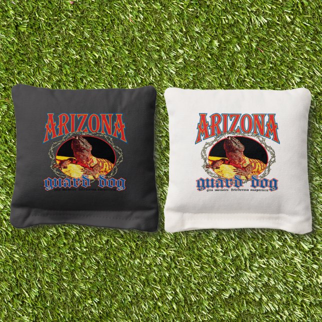 Arizona Guard Dog Lizard Cornhole Bags (Grass)