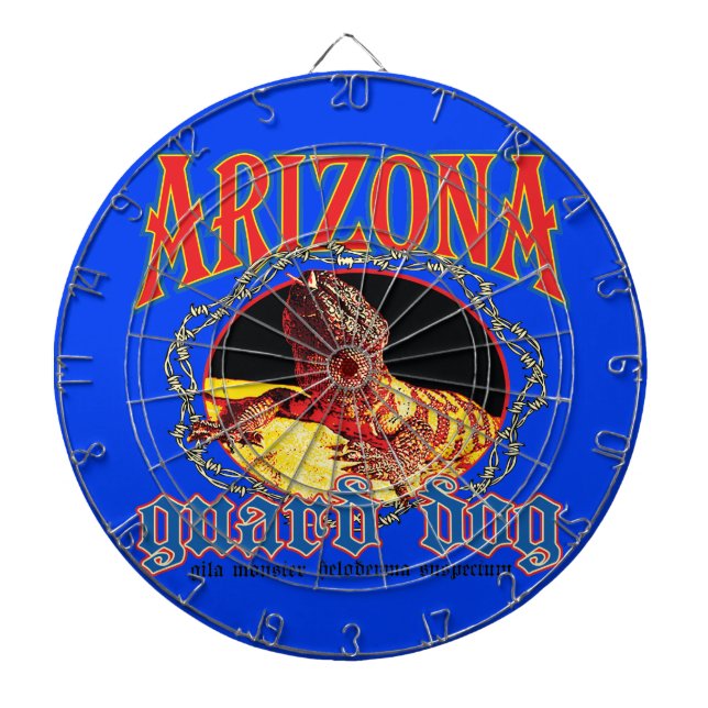 Arizona Guard Dog Lizard Dart Board (Front)