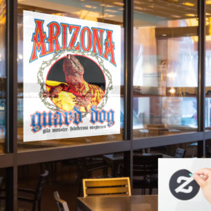 Arizona Guard Dog Lizard Window Cling