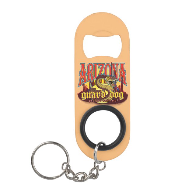 Arizona Guard Dog Snake Keychain Bottle Opener (Front)