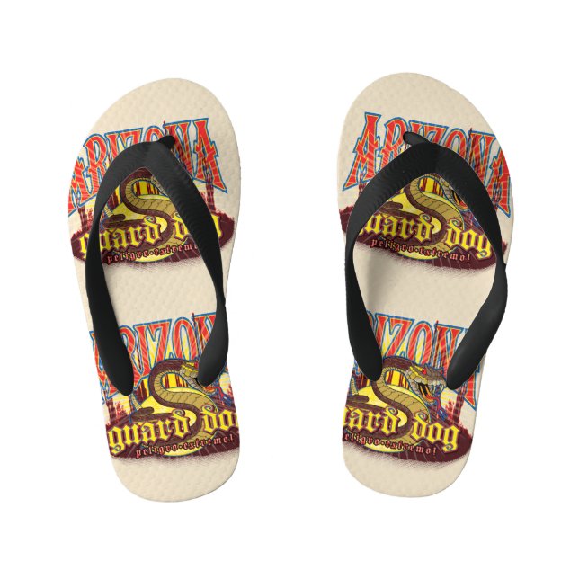 Arizona Guard Dog Snake Kid's Flip Flops (Footbed)