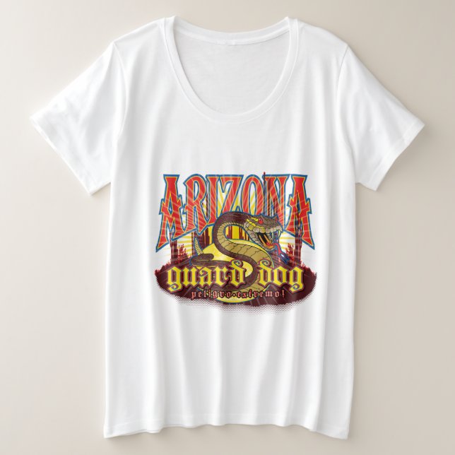 Arizona Guard Dog Snake Plus Size T-Shirt (Design Front)
