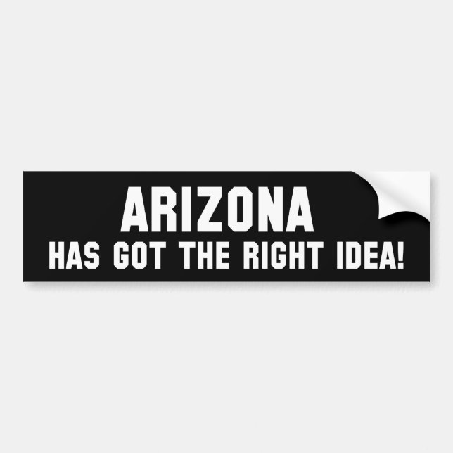 ARIZONA HAS GOT THE RIGHT IDEA! Bumper Sticker (Front)