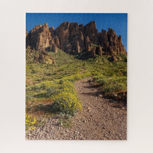 Arizona Hiking Trail Spring Superstition Mountain Jigsaw Puzzle