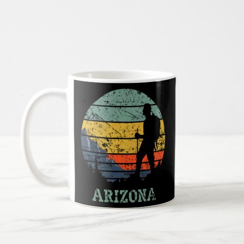 Arizona Hiking Vintage Retro Sunset Distressed Hik Coffee Mug