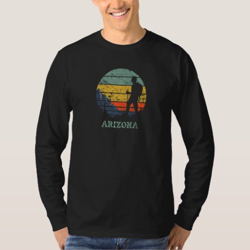 Arizona Hiking Vintage Retro Sunset Distressed Hik T_Shirt