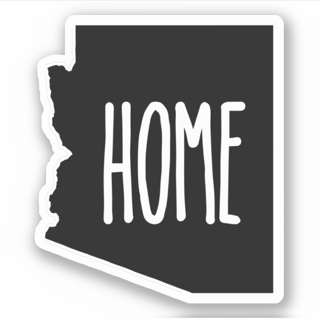 Arizona Home Black and White Sticker (Front)