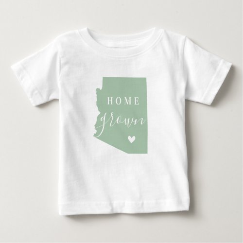Arizona Home Grown  Editable Colors State Map Baby T_Shirt