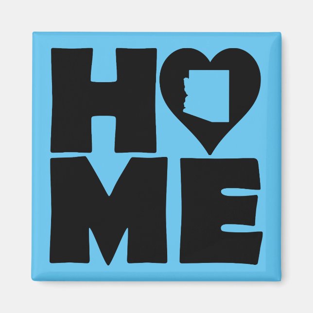Arizona Home Heart State Fridge Magnet (Front)