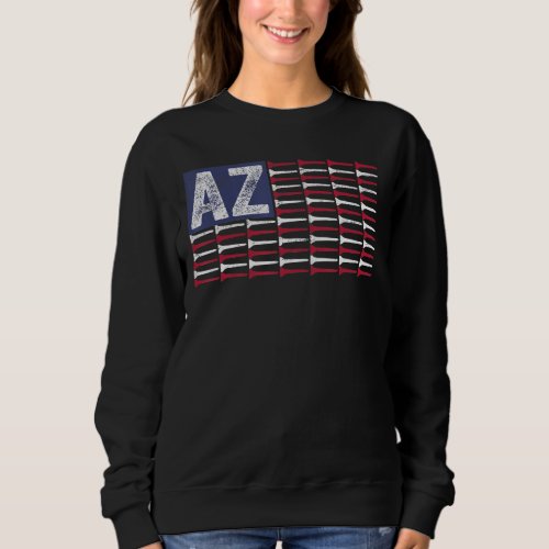 Arizona Home State Az American Flag Patriotic Golf Sweatshirt