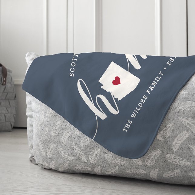 Arizona Home State Personalized Sherpa Blanket (Creator Uploaded)