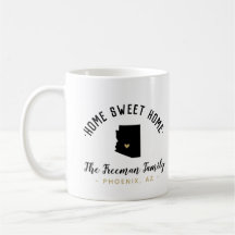 Arizona Home Sweet Home Family Monogram Mug