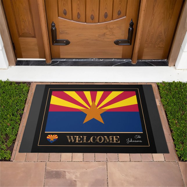 Arizona house mat, Arizona Flag sports / Welcome Doormat (Outdoor)