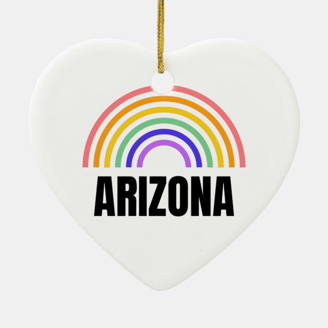 Arizona - I love Arizona - Phoenix Arizona Ceramic Ornament (Back)