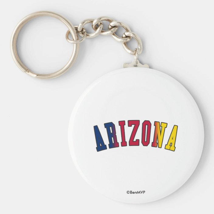 Arizona in State Flag Colors Key Chain