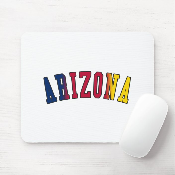 Arizona in State Flag Colors Mouse Pad