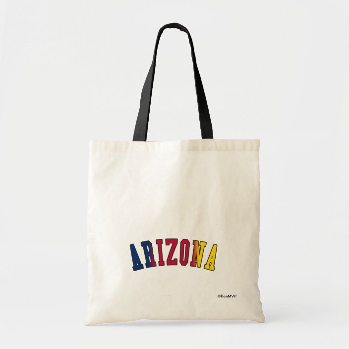 Arizona in State Flag Colors Tote Bag