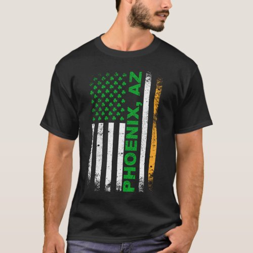 Arizona _ Irish American Flag Phoenix AZ T_Shirt