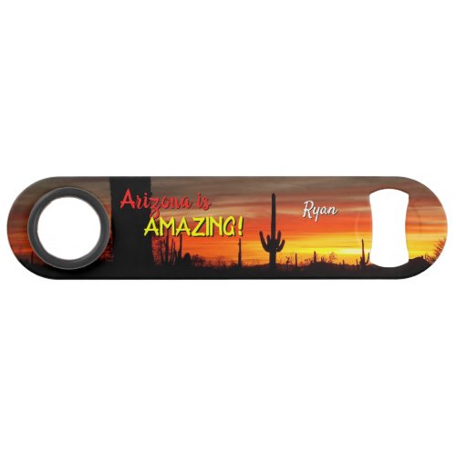 Arizona is Amazing Sunset Sonoran Desert Cactus Bar Key