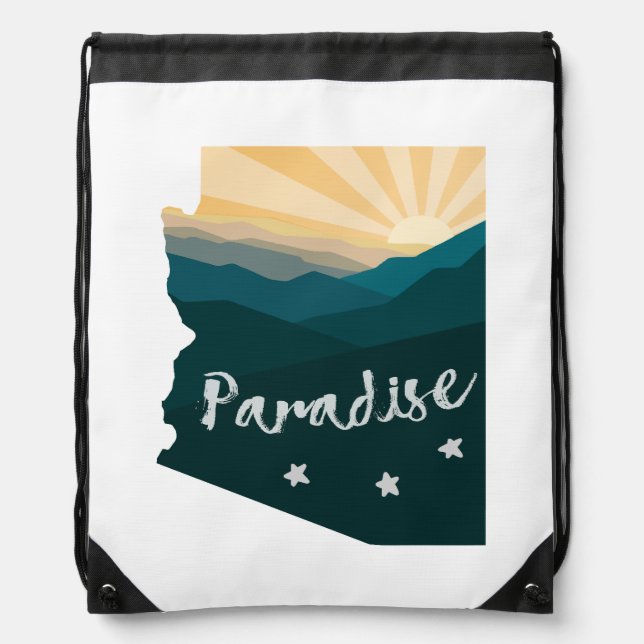 Arizona Is Paradise Drawstring Bag (Front)
