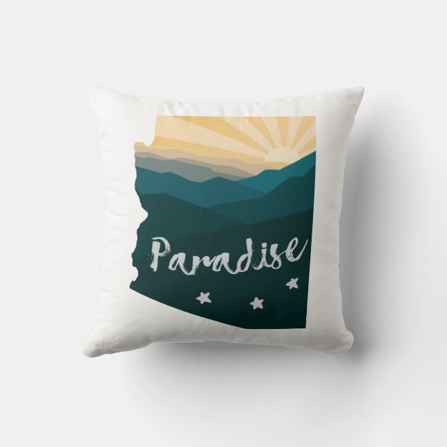 Arizona Is Paradise Throw Pillow (Back)