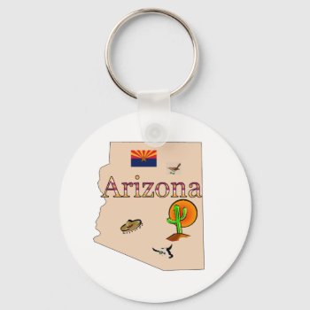 Arizona Keychain by slowtownemarketplace at Zazzle
