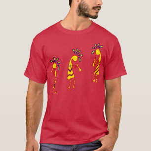 Arizona Kokopelli Colorful Tribal Flute Players T-Shirt
