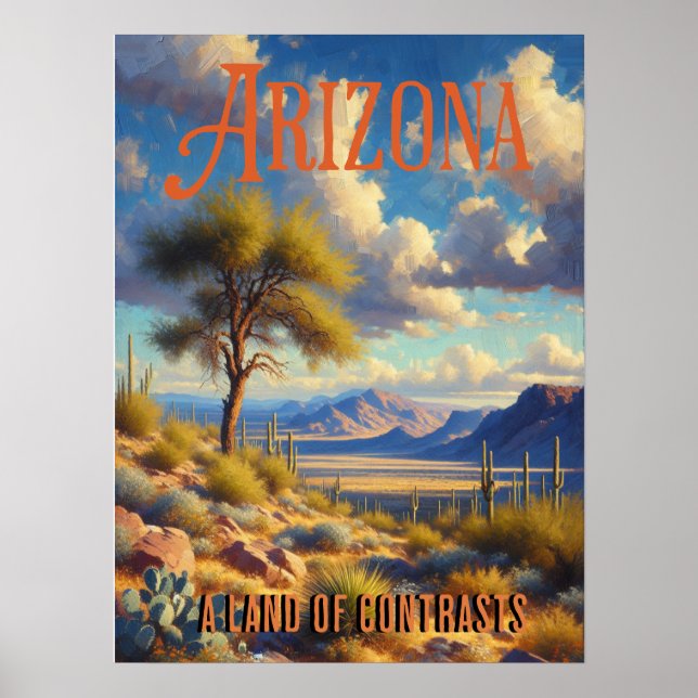 Arizona Land of Contrasts Landscape Poster (Front)