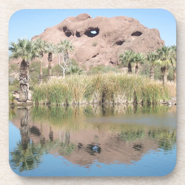 Arizona Landmark Photo Hole in the Rock Phoenix Beverage Coaster (Front)