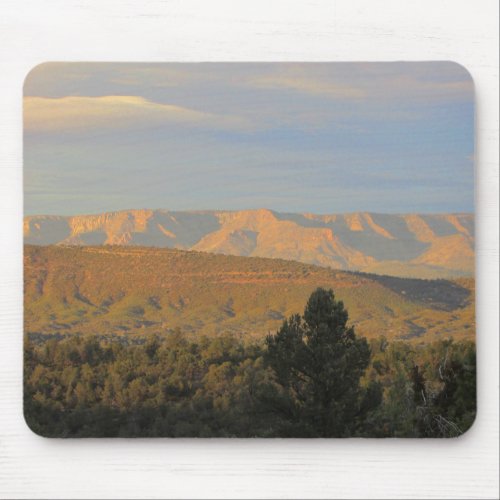 Arizona Landscape Photo Pine Trees and Mountains Mouse Pad