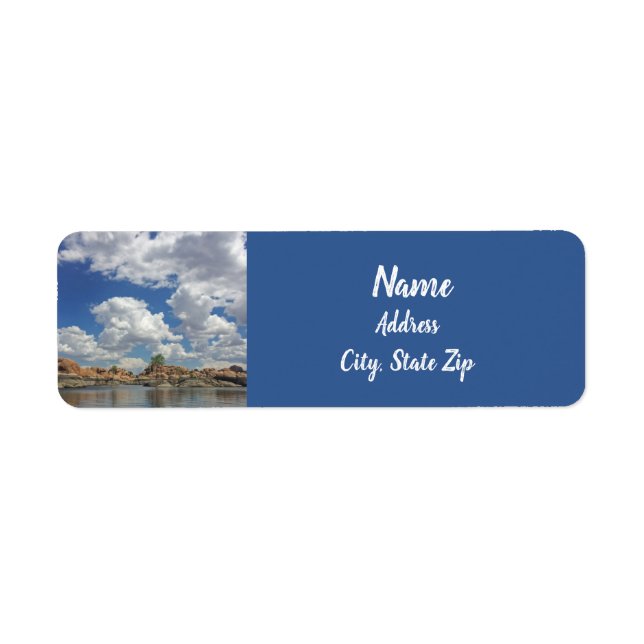 Arizona Landscape Photo Watson Lake Prescott Water Label (Front)