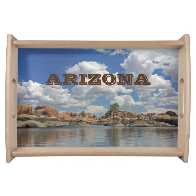 Arizona Landscape Photo Watson Lake Prescott Water Serving Tray (Front)