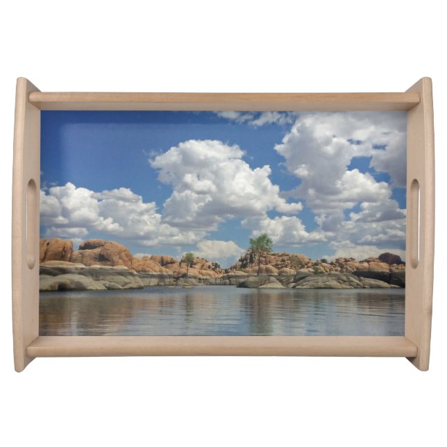 Arizona Landscape Photo Watson Lake Prescott Water Serving Tray (Front)