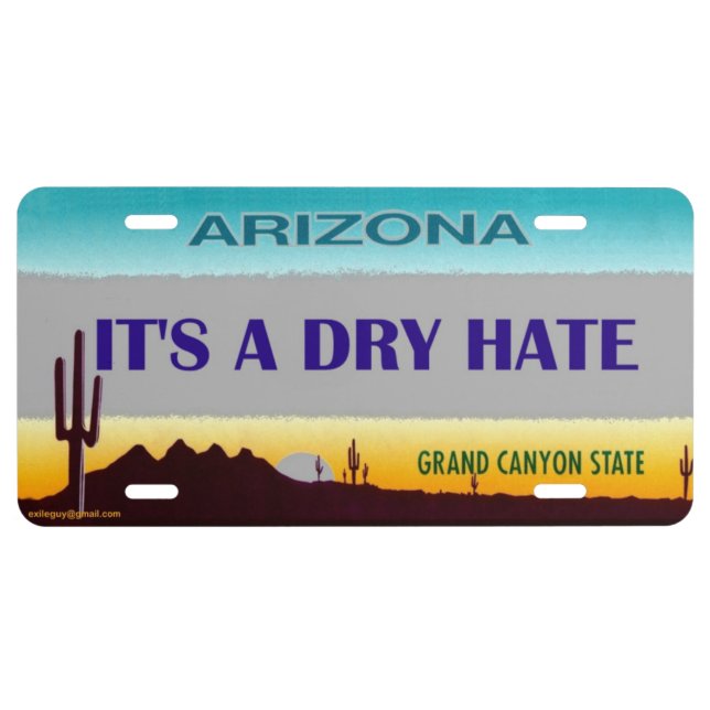 arizona... license plate (Front)