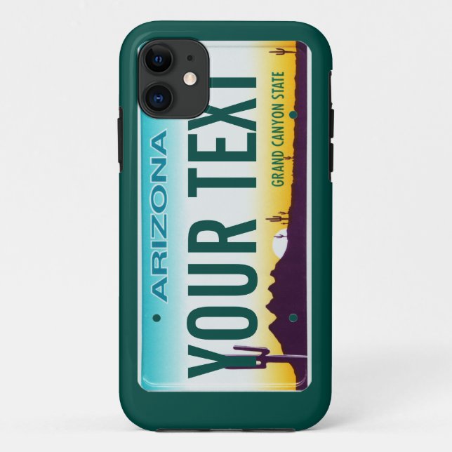 Arizona license plate cell phone case (Back)