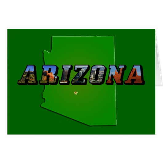Arizona Map and Picture Text (Front Horizontal)