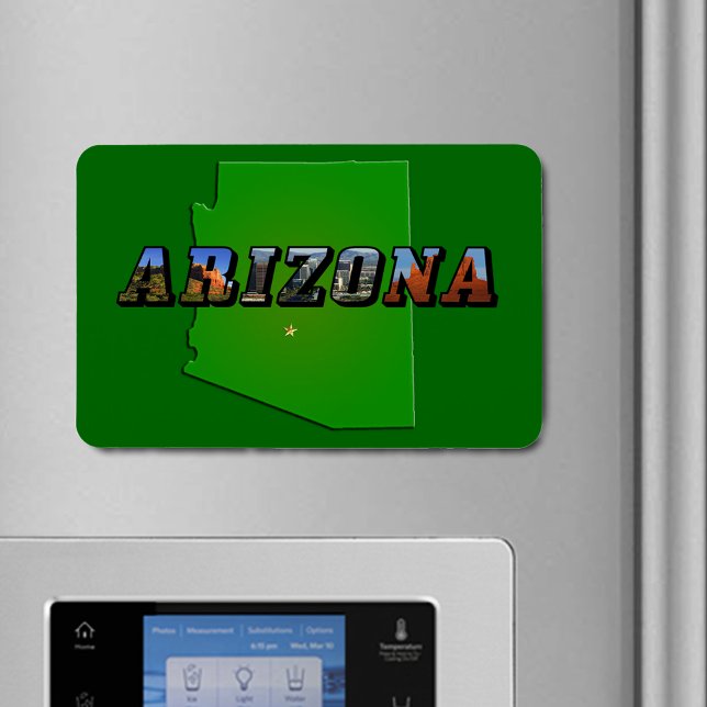 Arizona Map and Picture Text Flexible Magnet (Arizona Map and Picture Text Flexible Magnet)