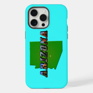 Arizona Map and Picture Text iPhone 15 Pro Max Case