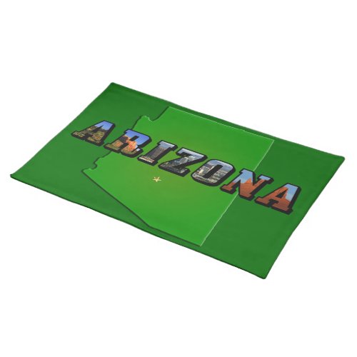 Arizona Map and Picture Text Placemat