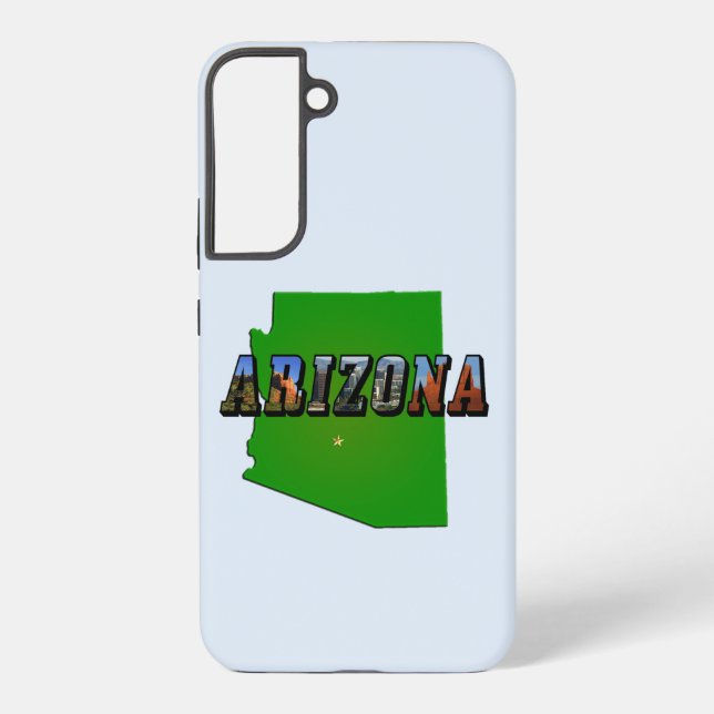 Arizona Map and Picture Text Samsung Galaxy Case (Back)
