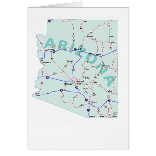 Arizona Map Blank Card (Front)
