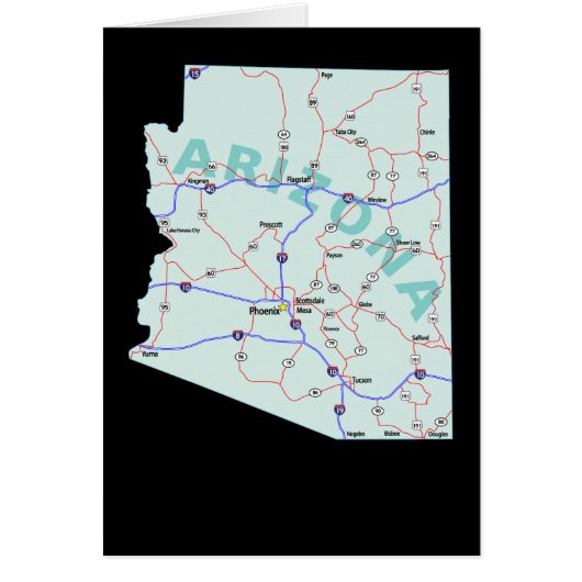 Arizona Map Card (Front)