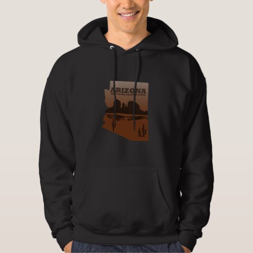 Arizona map Grand Canyon landscape Hoodie