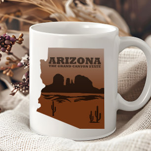 Arizona map Grand Canyon landscape Mug